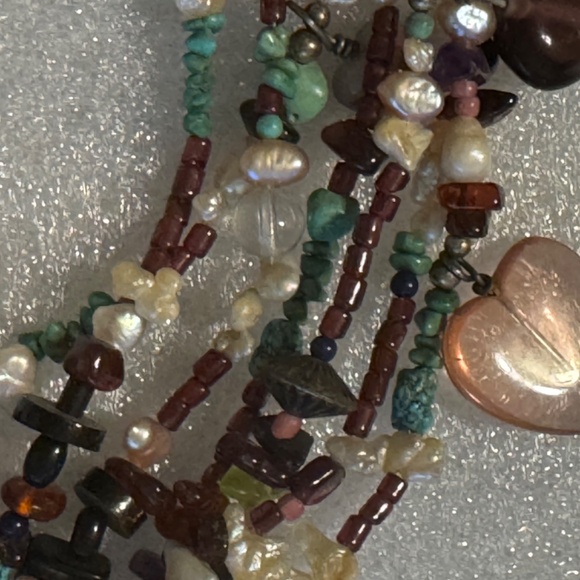 Judy Rosetta OOAK Necklace - Santa Domingo - Turquoise - Pearls - Picture 7 of 13